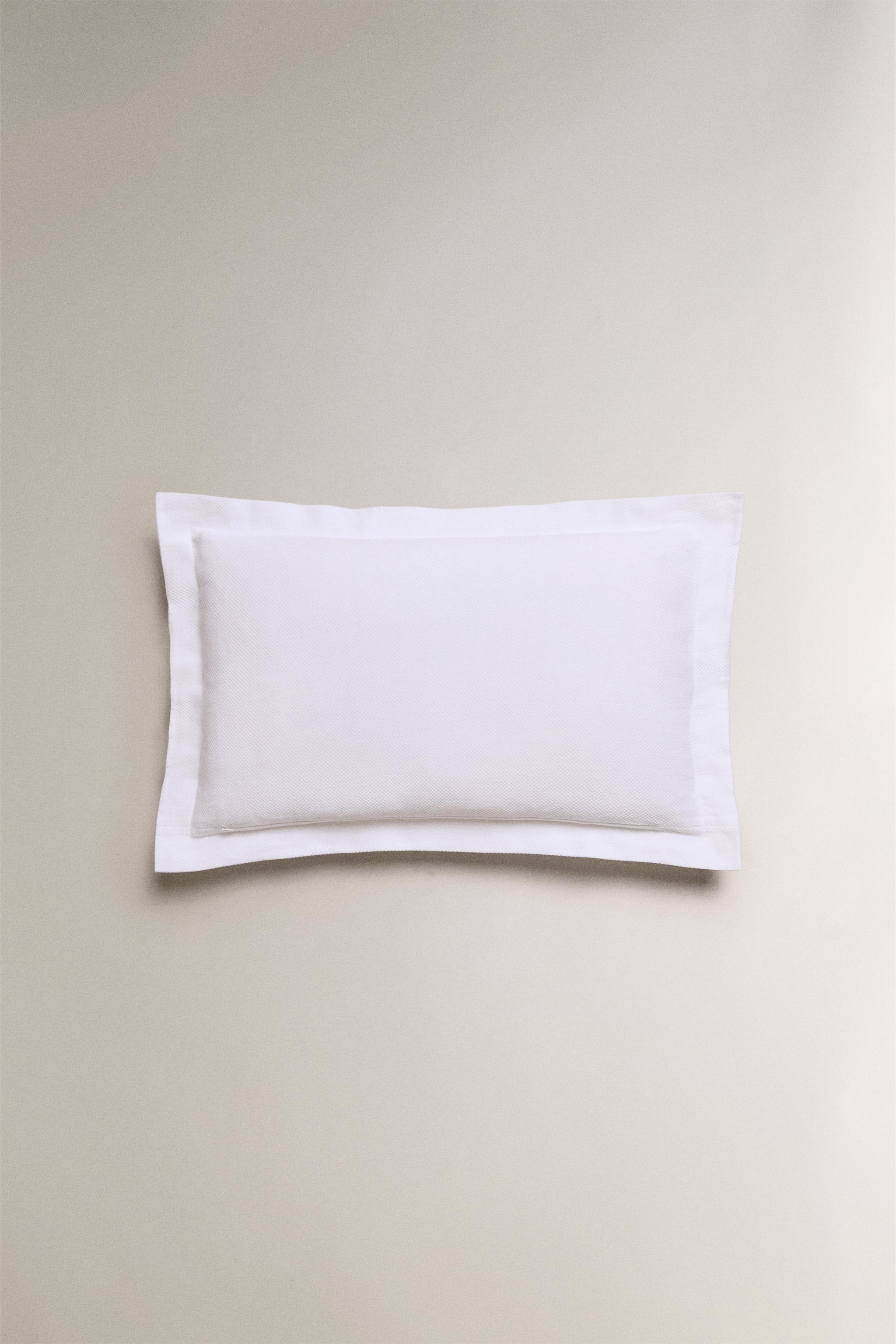 COTTON PIQUÉ THROW PILLOW COVER